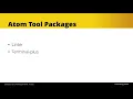 Atom Editor Tutorial - Tool Packages