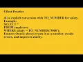 Conversion Func Implicit Explicit TO - CHAR TO