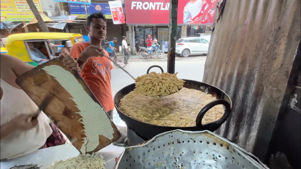 Art of Making Crispy Namkeen   Indian Street Food