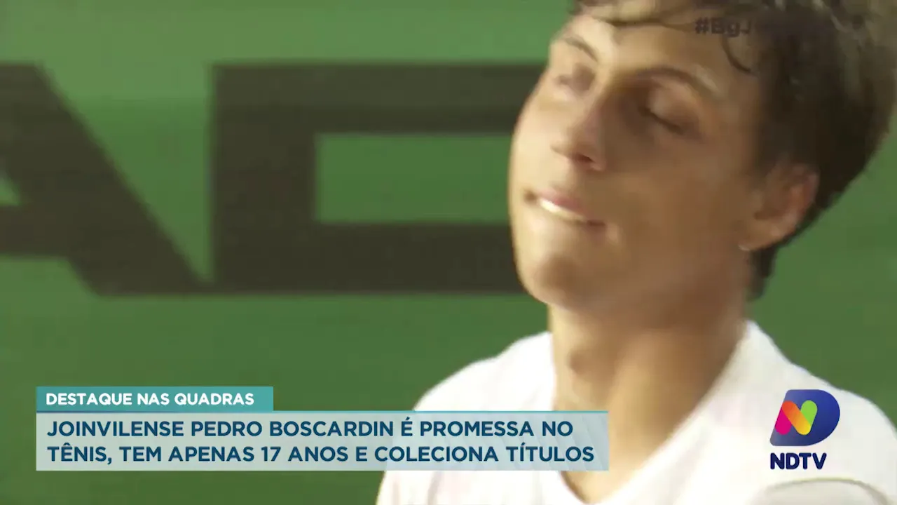 Joinvilense Pedro Boscardin é promessa no tênis, tem apenas 17 anos e coleciona títulos