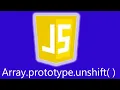 Array prototype unshift javascript