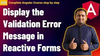 Display validation error message in reactive forms Reactive forms in angular Angular Tutorial