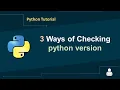 How to Check Python Version in cmd How to Check Python Version in Windows Checking Python Version