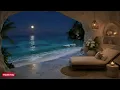Moonlit Seaside Cave Lounge 🌙 Gentle Ocean Waves for Deep Sleep & Relaxation