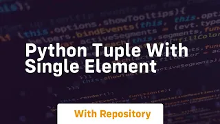 python tuple with single element