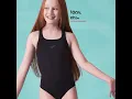 Speedo Girl s Eco Endurance Medalist Swimsuit Chlorine Resistance Recycled Fabric Comfort
