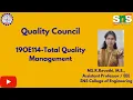 TQM System of Quality Council R Revathi SNS institutions