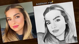 how to draw addison rae tik tok star step by step drawing tutorial youcandraw