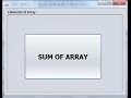 Java NetBeans Tutorial - Element of Array On Message Box