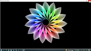 Drawing A Beautiful Colorful Rainbow Flower using Python