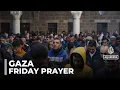 Returning to Friday prayers: Palestinians pray in mosques damaged by Israeli bombs