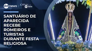 Festa da Padroeira lava milhares de fiéis a Aparecida | #JornaldoSBTNews