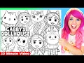 Coloring Gabby s Dollhouse Friends Coloring Pages Gabby Pandy DJ Catnip Mercat Cakey Cat