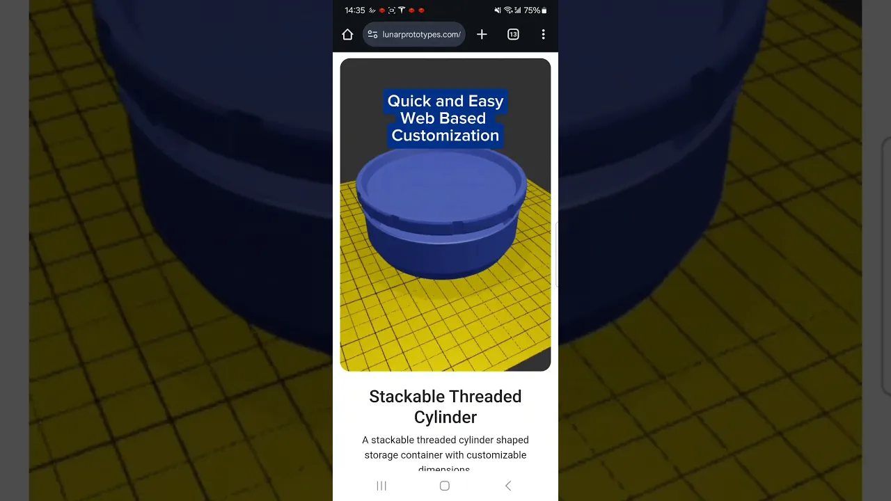 Customizable Stackable Threaded Container video thumbnail