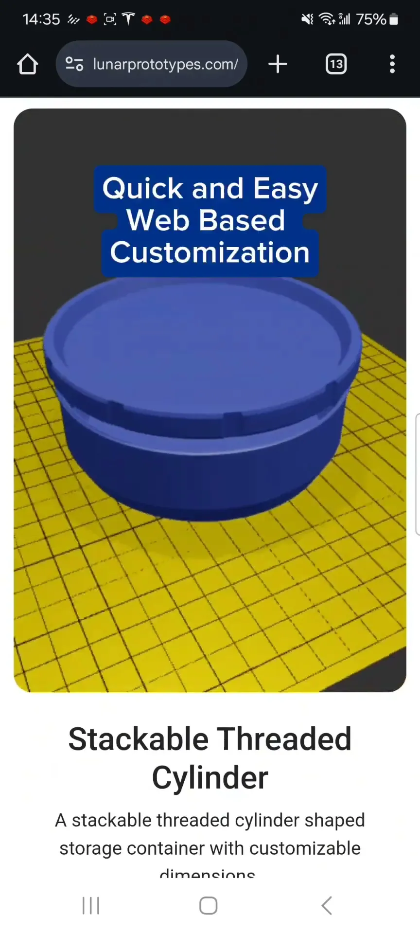 Customizable Stackable Threaded Container
