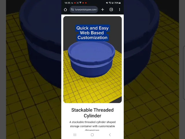 Customizable Stackable Threaded Container video thumbnail