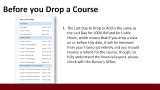 Before you Drop a Course Students