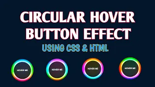 Circular Hover Button Effect CSS HTML CODEBUG