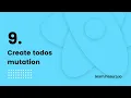 Create todos mutation Grap L React Native Apollo Tutorial