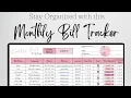 Monthly Bill Tracker Google Sheets Monthly Bill Payment Tracker Excel Spreadsheet Bills Organizer