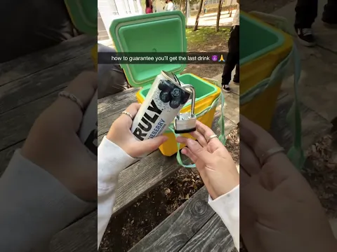 Keep your drinks safe from friends with this dumb trick.