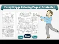 Fuzzy Hygge Coloring Pages PDF Free Printable