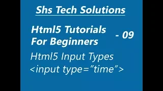 Html5 Input Types Input type time