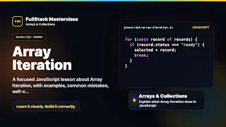 Array Iteration Explained FullStack Masterclass JavaScript Course