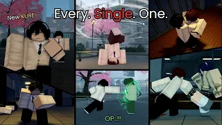 Showcasing EVERY Fighting Style in GAKURAN Including New KURE (Perks, Animations and Rating)