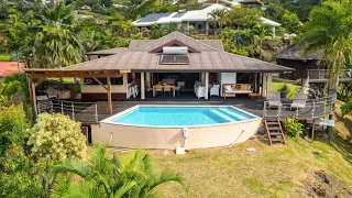 Tahiti - Punaauia - Villa familiale avec vue Moorea & bungalow indépendant