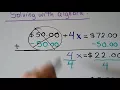 Rental cost per hour problem with without Algebra