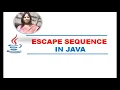 Escape Sequence Java