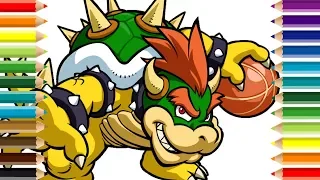 Bowser Basketball Super Mario Bros Coloring Pages for Kids
