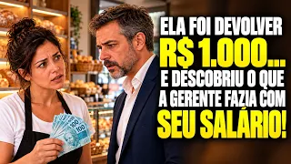 Ela foi devolver R$ 1.000… e descobriu o que a gerente fazia com seu salário!