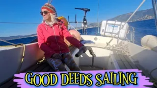 RIPPING our mainsail! SAILING the MEDITERRANEAN  from Le Lavandou to Saint Tropez. S3 Ep.9