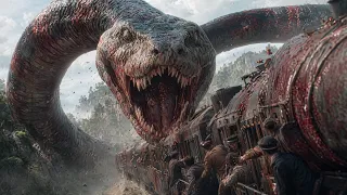  2026 newest movie colossal mutated giant snake devours train passengers alive 