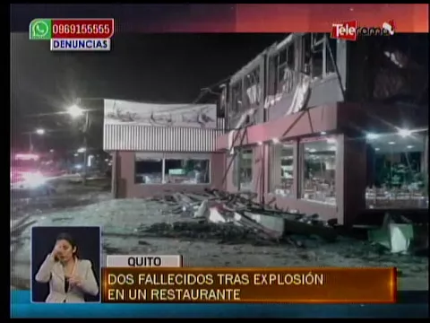 Dos fallecidos tras explosión en un restaurante