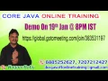New CORE JAVA Online Training in DURGASOFT by Nagoor Babu Demo On 19th JAN 8 00PM IST