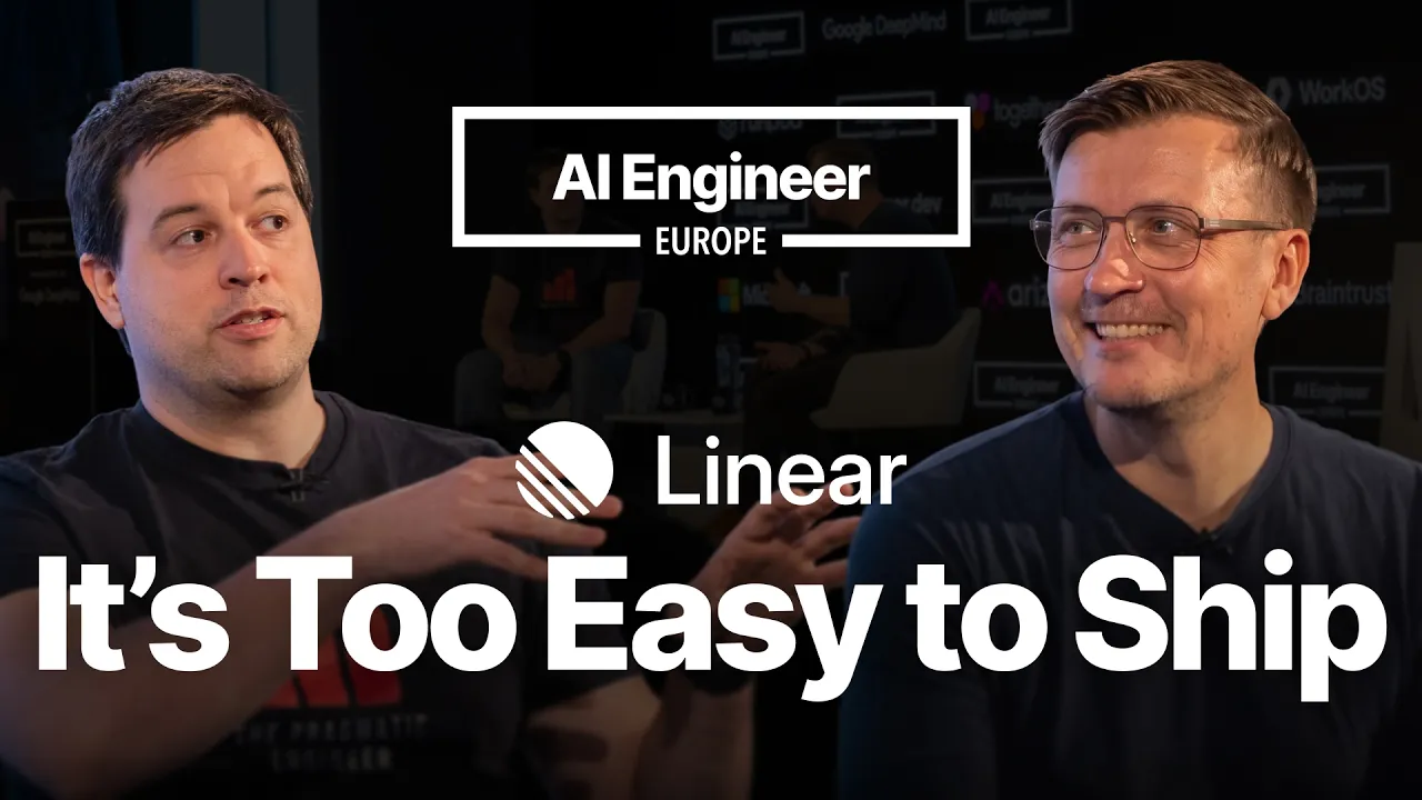 Taste & Craft: A Conversation with Tuomas Artman, CTO Linear & Gergely Orosz, @pragmaticengineer: video thumbnail