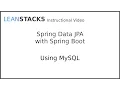 Using a MySQL Database with Spring Data JPA