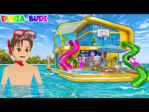 Video Thumbnail: Yuta Mio Buat Rumah Mengapung Diatas Air Bertingkat Ada Kolam Renang&nbsp;dan&nbsp;Seluncuran🥳🌈