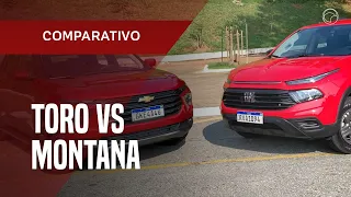 Veterana vs novata: quem leva? Fiat Toro de entrada ou Chevrolet Montana topo de linha