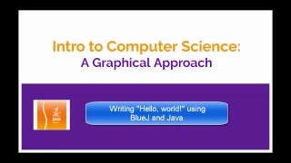 Intro CS Printing Hello world in Java Using BlueJ