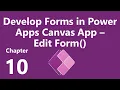 Develop Forms in Power Apps Canvas App Implement Edit form with Real Life Scenarios