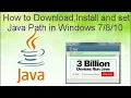 How to Download Install and Set JAVA Path in Windows 10