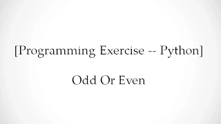 Programming Exercise -