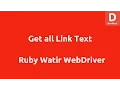 Get all links text using Watir WebDriver