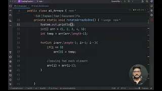 Cyclically Rotate Array by One Q7 Array Java Love Babbar DSA Sheet 450