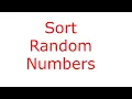 How to sort random numbers in java