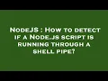 NodeJS How to detect if a Node js script is running through a shell pipe